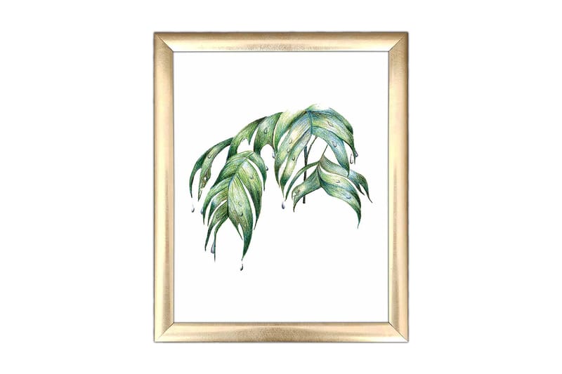 Tavla Floral med Ram Flerfärgad - 23,5x28,5 cm - Inredning & dekor - Tavlor & konst