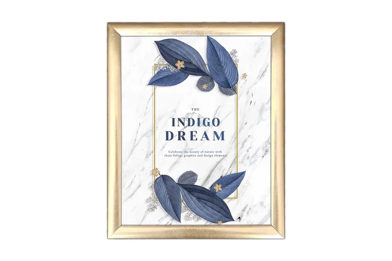 Tavla Floral med Ram Flerfärgad, 23,5x28,5 cm