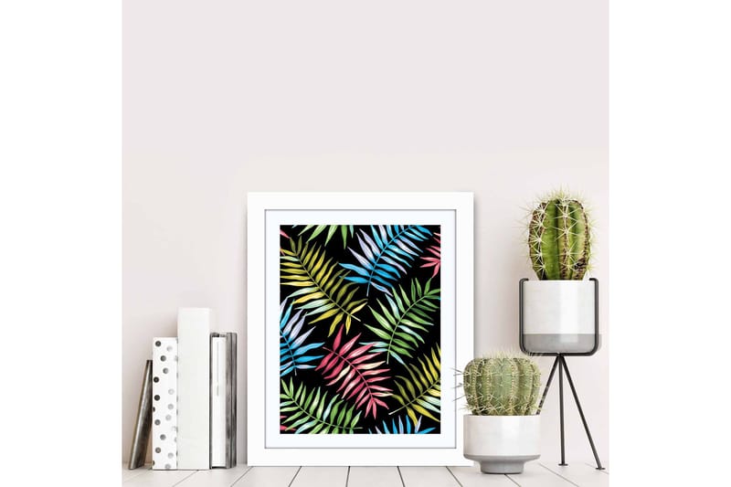 Tavla Floral med Ram Flerfärgad - 23,5x28,5 cm - Inredning & dekor - Tavlor & konst