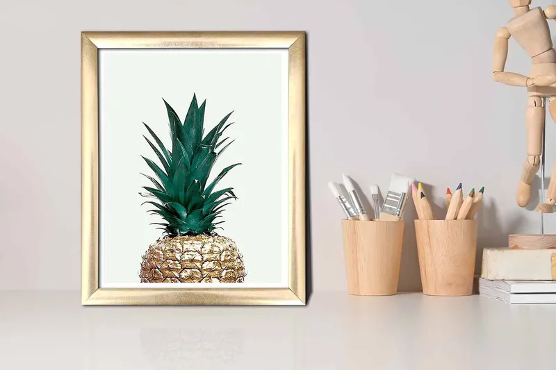 Tavla Floral med Ram Flerfärgad - 23,5x28,5 cm - Inredning & dekor - Tavlor & konst