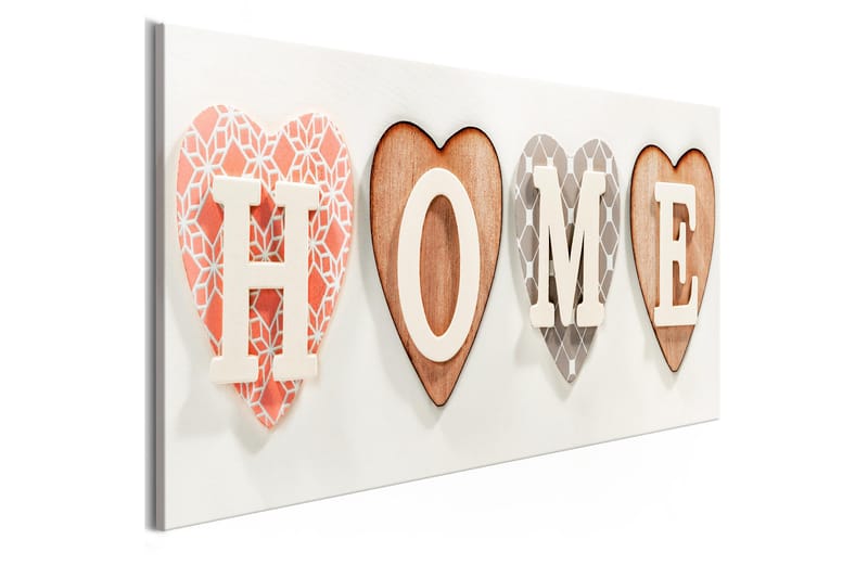 Tavla Four Hearts (1 Part) Narrow 150x50 - Inredning & dekor - Tavlor & konst - Canvastavla