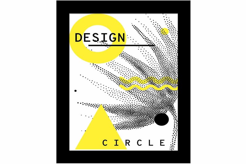 Tavla Geometric med Ram Flerfärgad - 23,5x28,5 cm - Inredning & dekor - Tavlor & konst