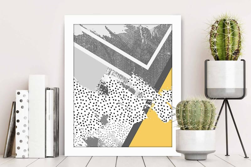 Tavla Geometric med Ram Flerfärgad - 23,5x28,5 cm - Inredning & dekor - Tavlor & konst
