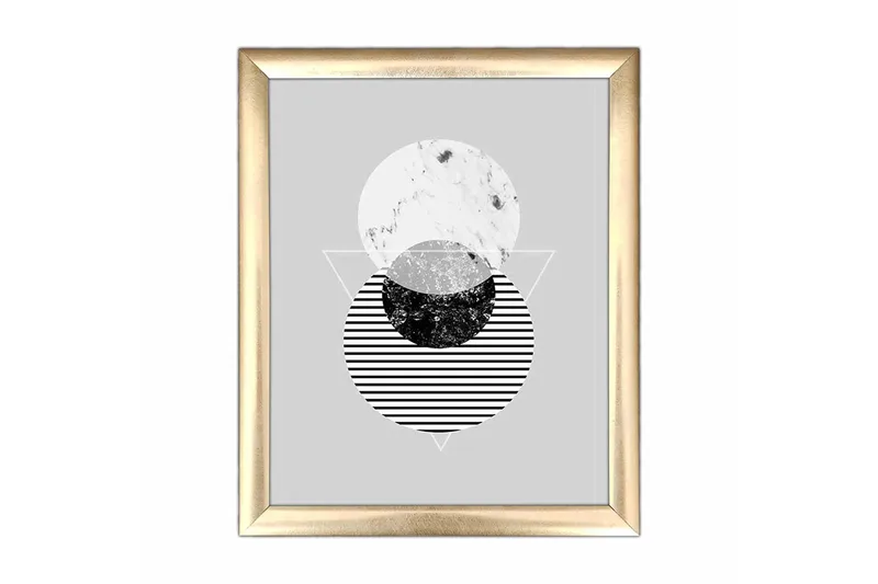 Tavla Geometrical med Ram Flerfärgad, 23,5x28,5 cm