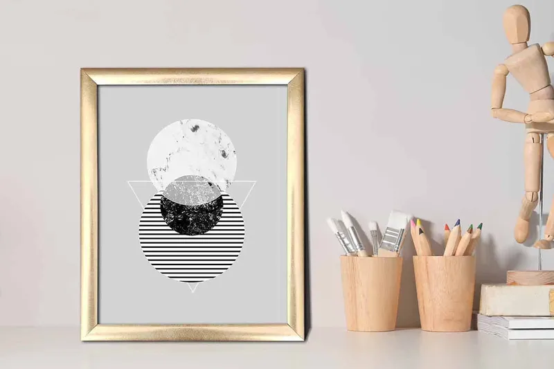 Tavla Geometrical med Ram Flerfärgad - 23,5x28,5 cm - Inredning & dekor - Tavlor & konst