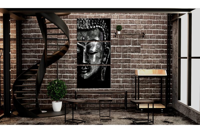 Tavla Grey Buddha 30x60 - Artgeist sp. z o. o. - Inredning & dekor - Tavlor & konst - Canvastavla