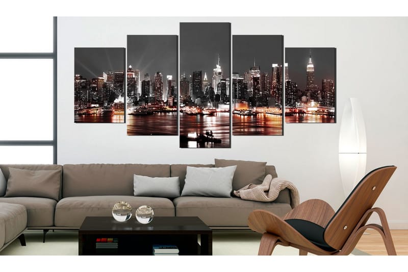 Tavla Grey City 200x100 - Artgeist sp. z o. o. - Inredning & dekor - Tavlor & konst - Canvastavla