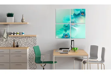Tavla Himmelsblå Orkidéer 40x40 - Artgeist sp. z o. o. - Inredning & dekor - Tavlor & konst - Canvastavla