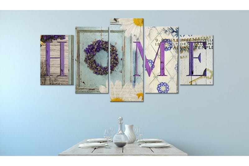 Tavla Home In Pastels 200x100 - Artgeist sp. z o. o. - Inredning & dekor - Tavlor & konst - Canvastavla