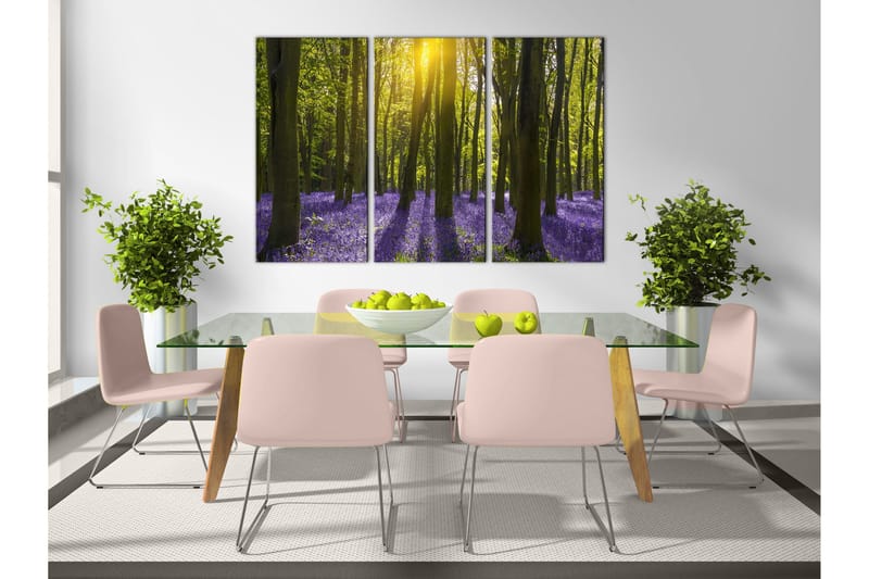 Tavla Hyacinth Field 3 Parts 120x80 - Artgeist sp. z o. o. - Inredning & dekor - Tavlor & konst - Canvastavla
