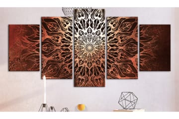 Tavla Hypnosis 5 Parts Orange Wide 200x100 - Artgeist sp. z o. o. - Inredning & dekor - Tavlor & konst - Canvastavla