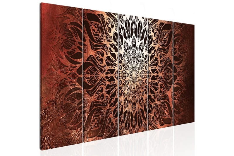 Tavla Hypnosis 5 Parts Orange Narrow 225x90, Artgeist sp. z o. o.