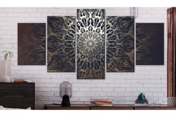 Tavla Hypnosis 5 Parts Brown Wide 200x100 - Artgeist sp. z o. o. - Inredning & dekor - Tavlor & konst - Canvastavla