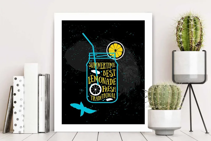 Tavla Kitchen med Ram Flerfärgad - 23,5x28,5 cm - Inredning & dekor - Tavlor & konst