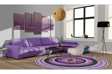 Tavla Lavender Sunrise Over Paris 100x50 - Artgeist sp. z o. o. - Inredning & dekor - Tavlor & konst - Canvastavla