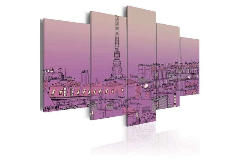 Tavla Lavender Sunrise Over Paris 100x50, Artgeist sp. z o. o.