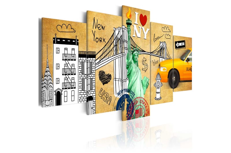 Tavla Love New Jork City 100x50, Artgeist sp. z o. o.
