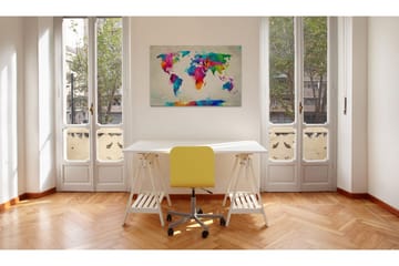 Tavla Map Of The World An Explosion Of Colors 90x60 - Artgeist sp. z o. o. - Inredning & dekor - Tavlor & konst - Canvastavla