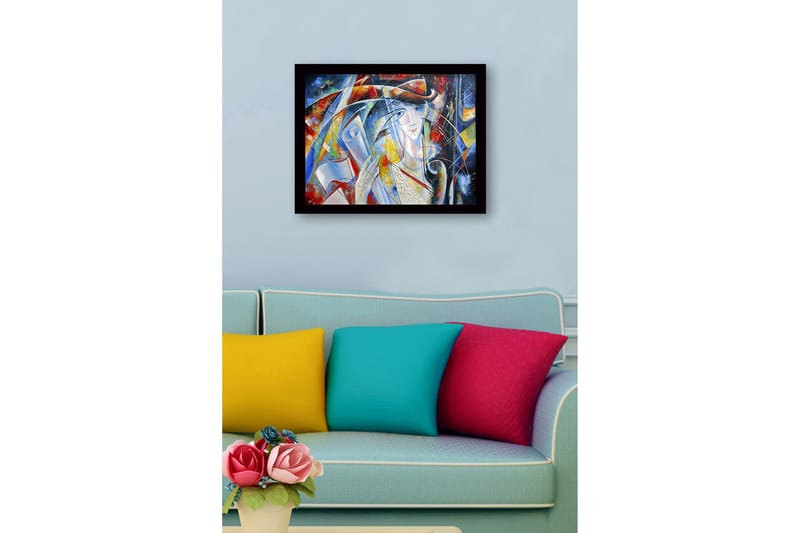 Tavla Med Ram Flerfärgad 41X56 - 41x56 cm - Inredning & dekor - Tavlor & konst