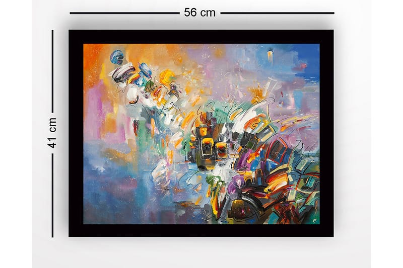 Tavla Med Ram Flerfärgad 41X56 - 41x56 cm - Inredning & dekor - Tavlor & konst