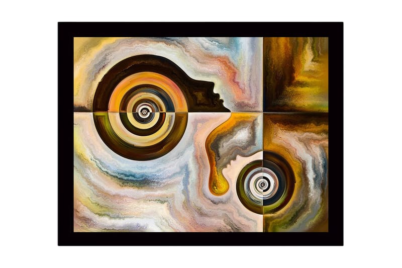 Tavla Med Ram Flerfärgad 41X56 - 41x56 cm - Inredning & dekor - Tavlor & konst