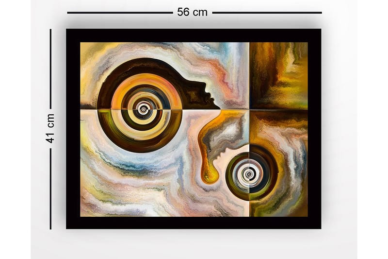 Tavla Med Ram Flerfärgad 41X56 - 41x56 cm - Inredning & dekor - Tavlor & konst