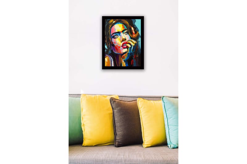 Tavla Med Ram Flerfärgad 41X56 - 41x56 cm - Inredning & dekor - Tavlor & konst