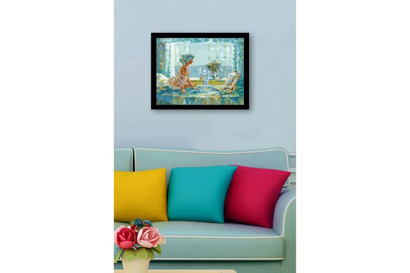 Tavla med Ram Flerfärgad - 41x56 cm - Inredning & dekor - Tavlor & konst