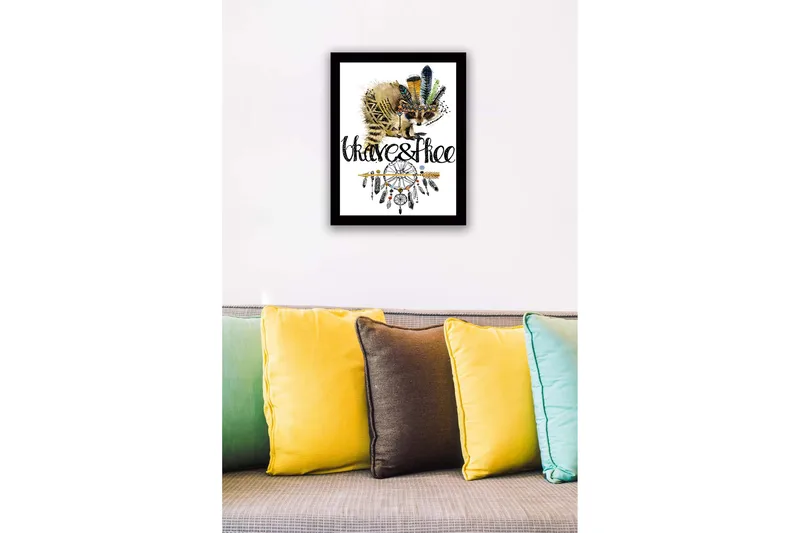 Tavla med Ram Flerfärgad - 41x56 cm - Inredning & dekor - Tavlor & konst