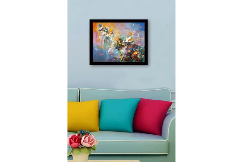 Tavla med Ram Flerfärgad - 41x56 cm - Inredning & dekor - Tavlor & konst