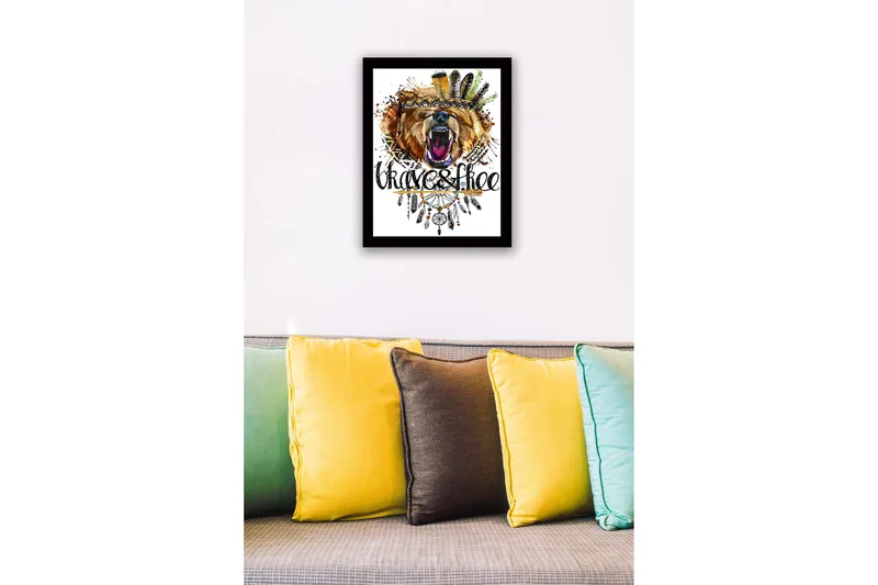 Tavla med Ram Flerfärgad - 41x56 cm - Inredning & dekor - Tavlor & konst