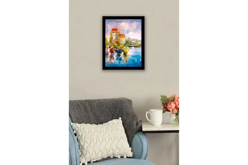 Tavla med Ram Flerfärgad - 41x56 cm - Inredning & dekor - Tavlor & konst