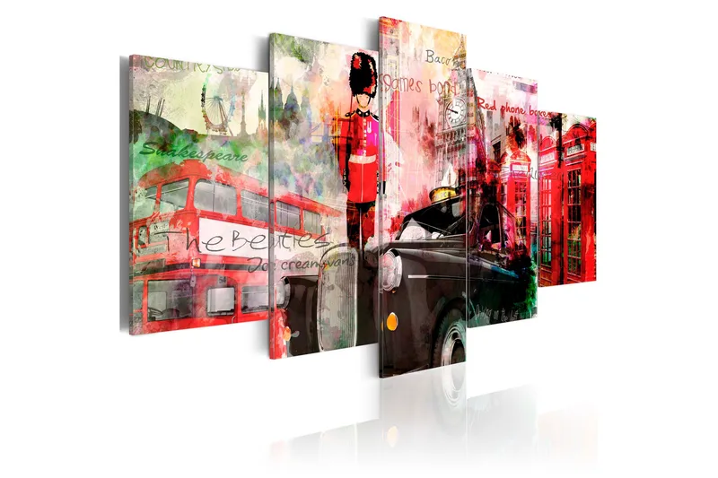 Tavla Memories From London 5 Pieces 100x50, Artgeist sp. z o. o.