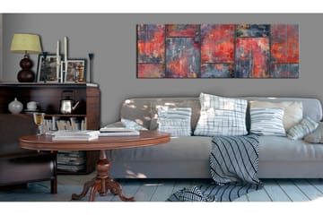 Tavla Metal Mosaic Red 135x45 cm - Inredning & dekor - Tavlor & konst - Canvastavla