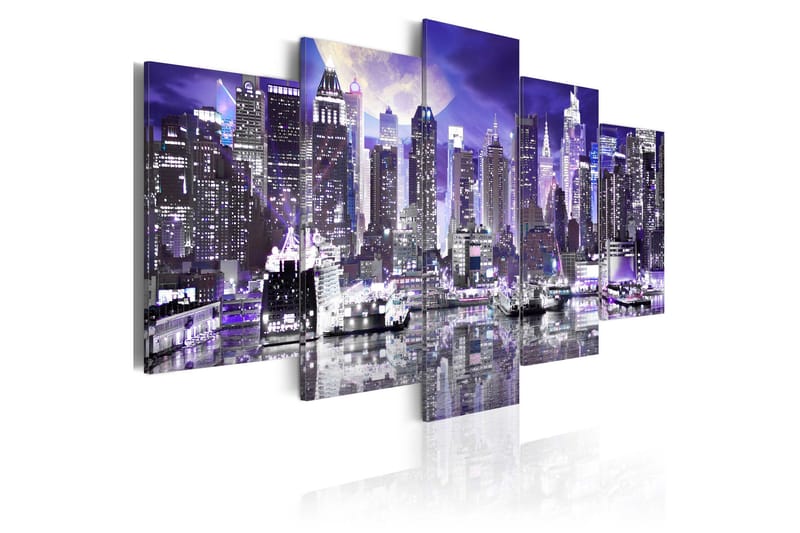 Tavla Moonlit Night In New York City 100x50, Artgeist sp. z o. o.