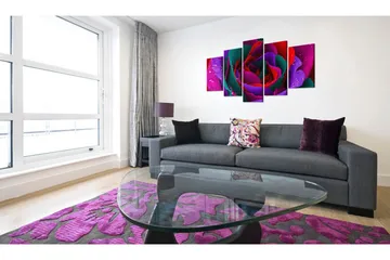 Tavla Multicoloured Rose 100x50 - Artgeist sp. z o. o. - Inredning & dekor - Tavlor & konst - Canvastavla