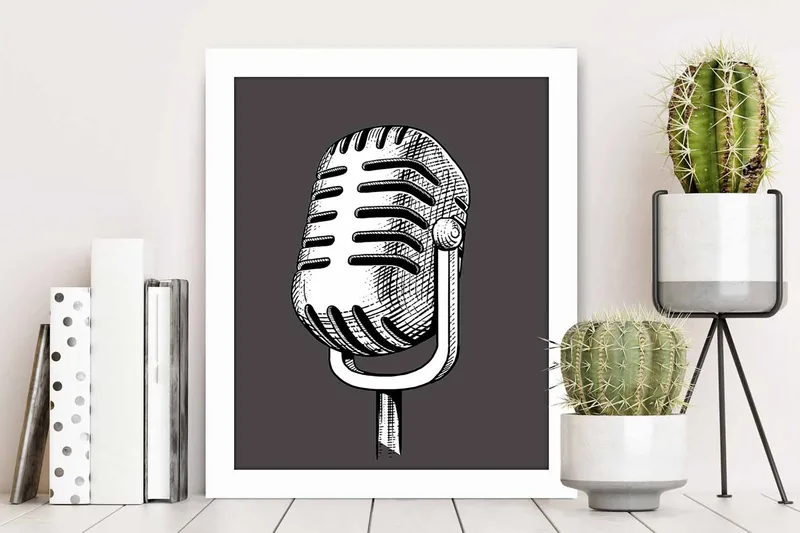 Tavla Music med Ram Flerfärgad - 23,5x28,5 cm - Inredning & dekor - Tavlor & konst