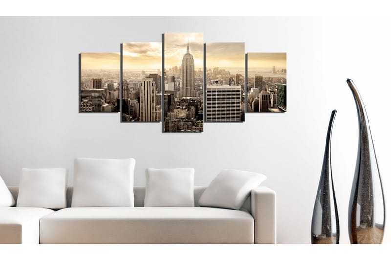 Tavla New York And Sunrise 200x100 - Artgeist sp. z o. o. - Inredning & dekor - Tavlor & konst - Canvastavla