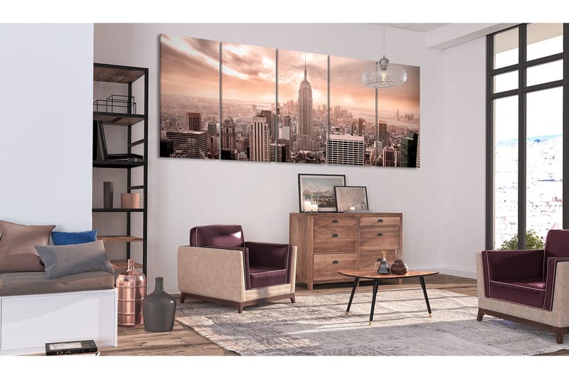 Tavla New York Manhattan 200x80 - Artgeist sp. z o. o. - Inredning & dekor - Tavlor & konst - Canvastavla