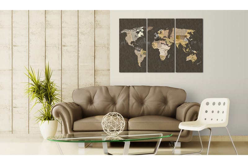 Tavla News Of The World Triptyken 120x80 - Artgeist sp. z o. o. - Inredning & dekor - Tavlor & konst - Canvastavla