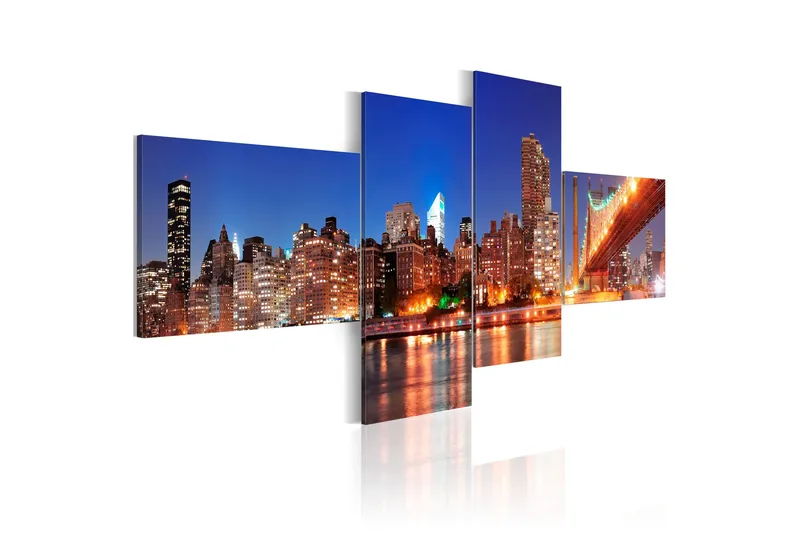 Tavla Night Panorama Nyc 200x90, Artgeist sp. z o. o.