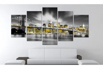 Tavla Nyc Amber Eyes 200x100 - Artgeist sp. z o. o. - Inredning & dekor - Tavlor & konst - Canvastavla