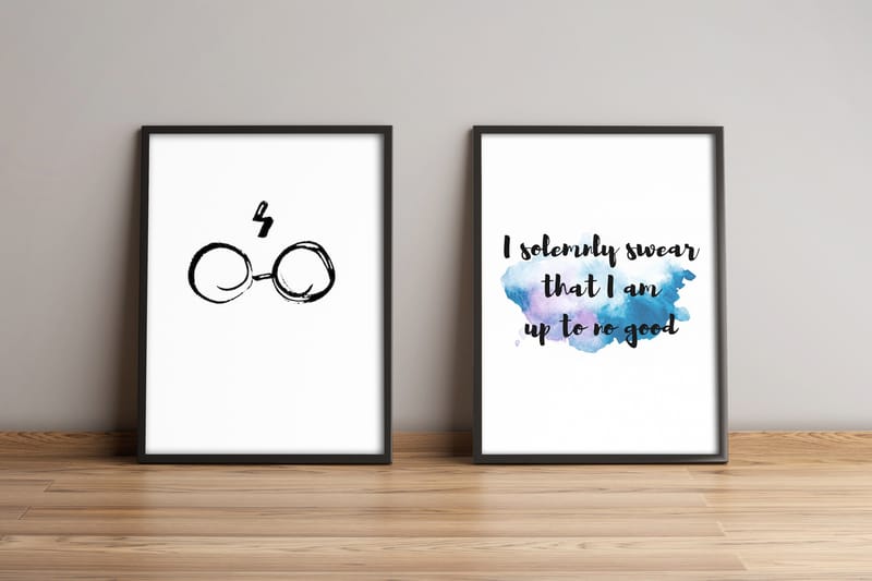 Tavla Sayings Med Ram 2-Pack Flerfärgad 36X51 - 36x51 cm - Inredning & dekor - Tavlor & konst