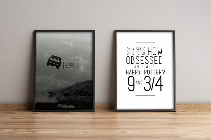 Tavla Sayings Med Ram 2-Pack Flerfärgad 36X51 - 36x51 cm - Inredning & dekor - Tavlor & konst