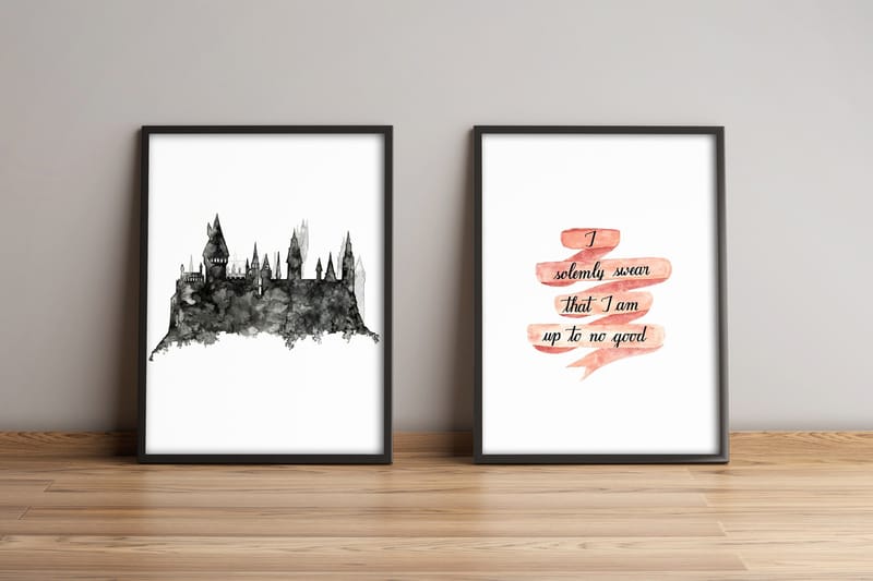 Tavla Sayings Med Ram 2-Pack Flerfärgad 36X51 - 36x51 cm - Inredning & dekor - Tavlor & konst