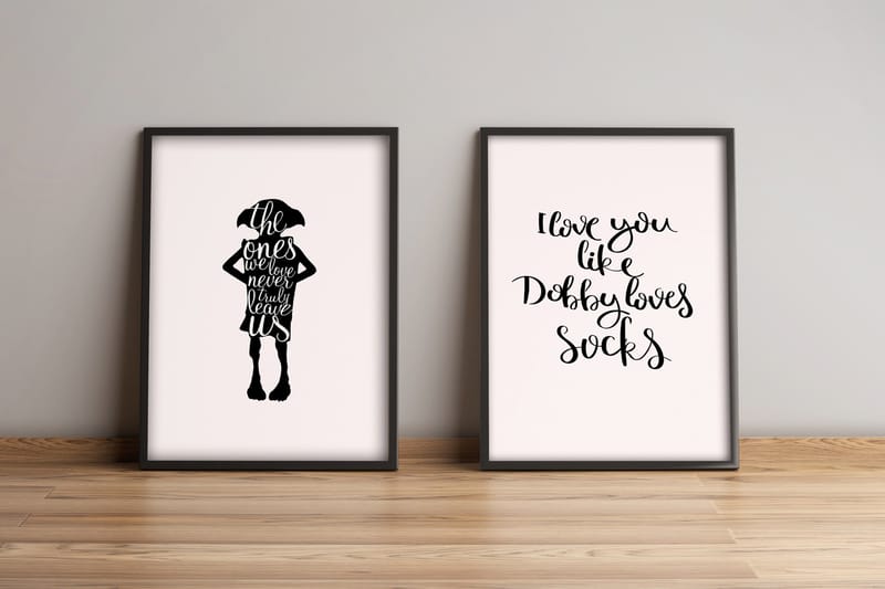 Tavla Sayings Med Ram 2-Pack Flerfärgad 36X51 - 36x51 cm - Inredning & dekor - Tavlor & konst
