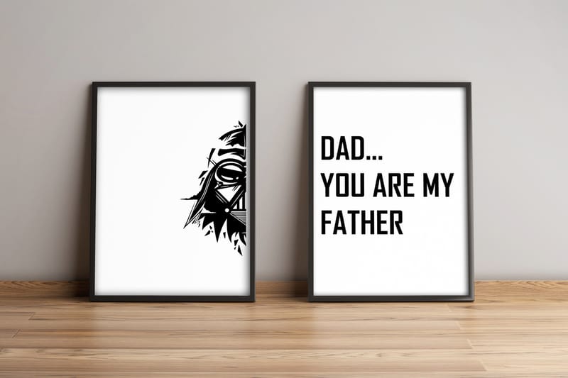 Tavla Sayings Med Ram 2-Pack Flerfärgad 36X51 - 36x51 cm - Inredning & dekor - Tavlor & konst