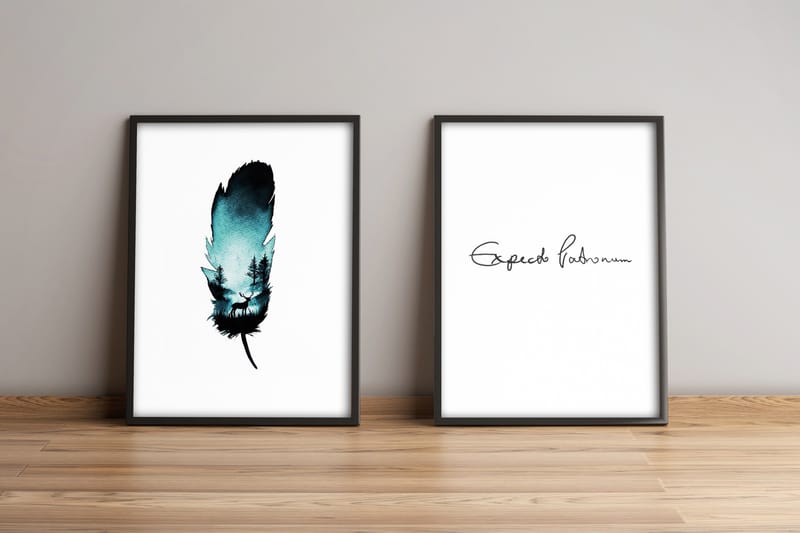 Tavla Sayings Med Ram 2-Pack Flerfärgad 36X51 - 36x51 cm - Inredning & dekor - Tavlor & konst