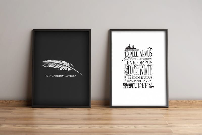 Tavla Sayings med Ram 2-pack Flerfärgad, 36x51 cm