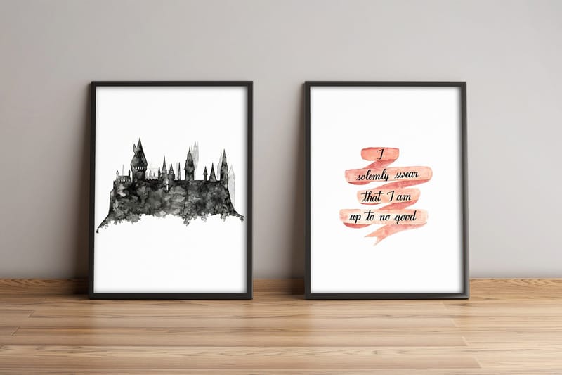 Tavla Sayings med Ram 2-pack Flerfärgad - 36x51 cm - Inredning & dekor - Tavlor & konst